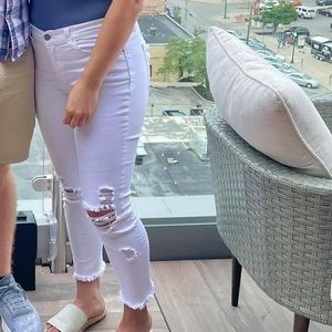 White Distressed Denim